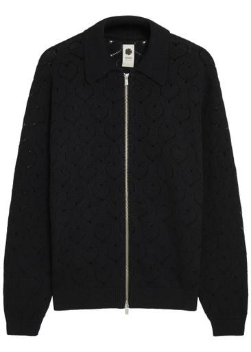 Open-knit cotton and cashmere-blend cardigan by VOWELS