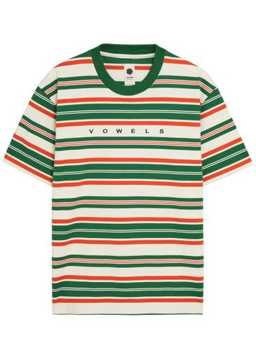 Striped cotton T-shirt by VOWELS
