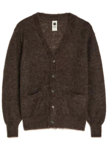 V-neck mohair-blend cardigan by VOWELS