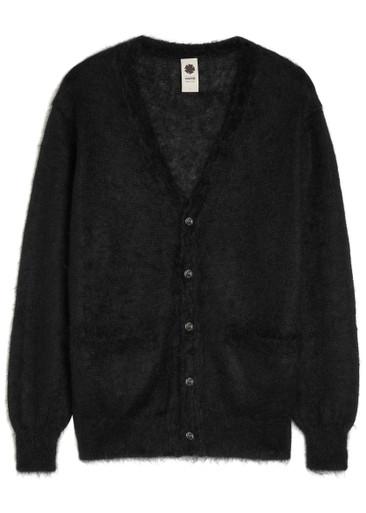 V-neck mohair-blend cardigan by VOWELS