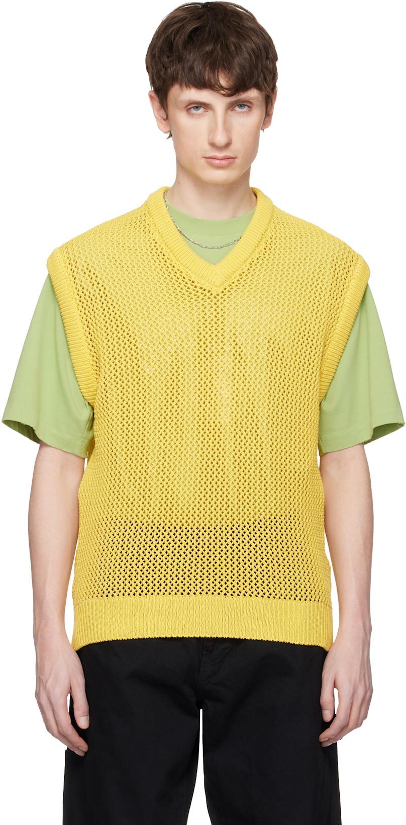 Yellow Knitted Vest by VOWELS