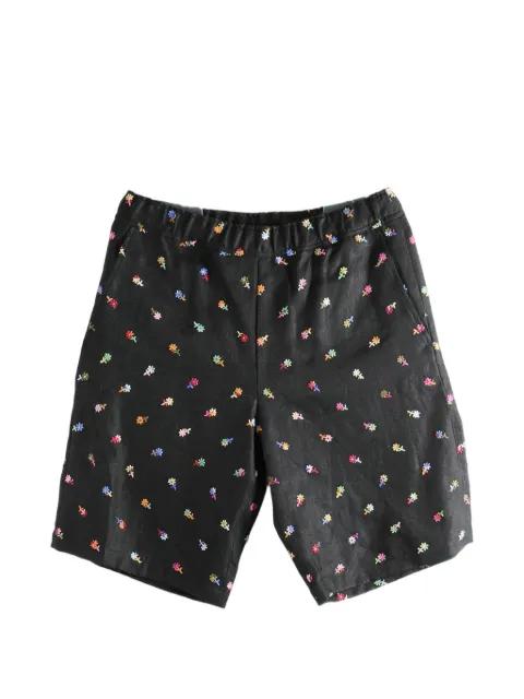 floral-embroidered shorts by VOWELS