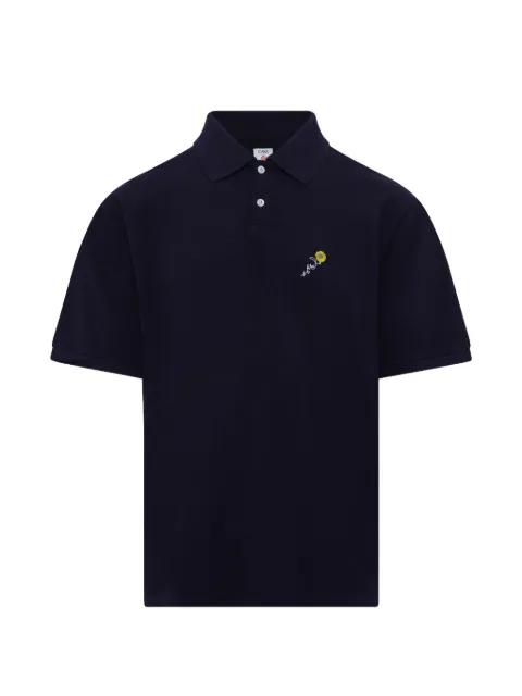 flower-embroidered polo shirt by VOWELS