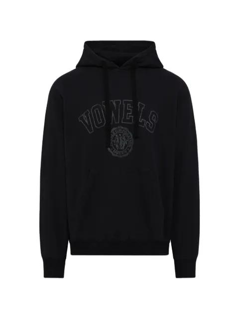 long-sleeve logo-detail hoodie by VOWELS