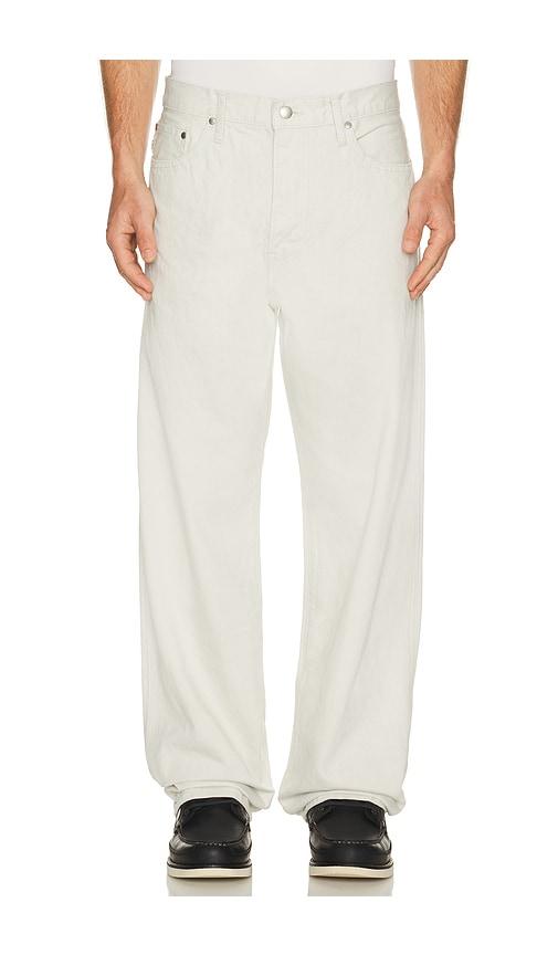 vowels Baggy Fit Denim Pants in Ivory by VOWELS