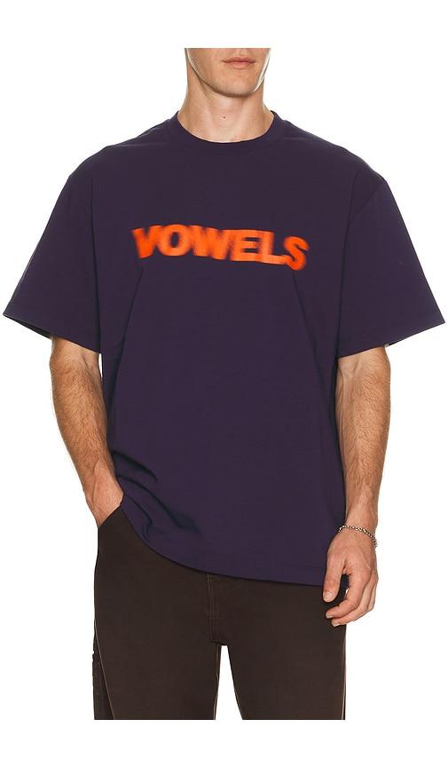 vowels Blur Tee in Navy by VOWELS