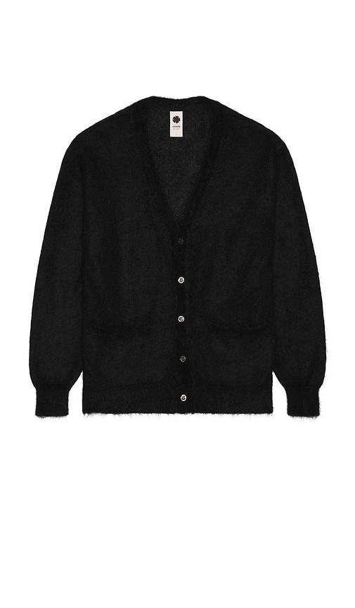 vowels Mohair Cardigan in Black by VOWELS