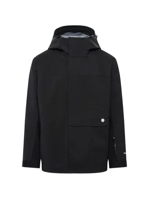 water-resistant hoodied shell jacket by VOWELS