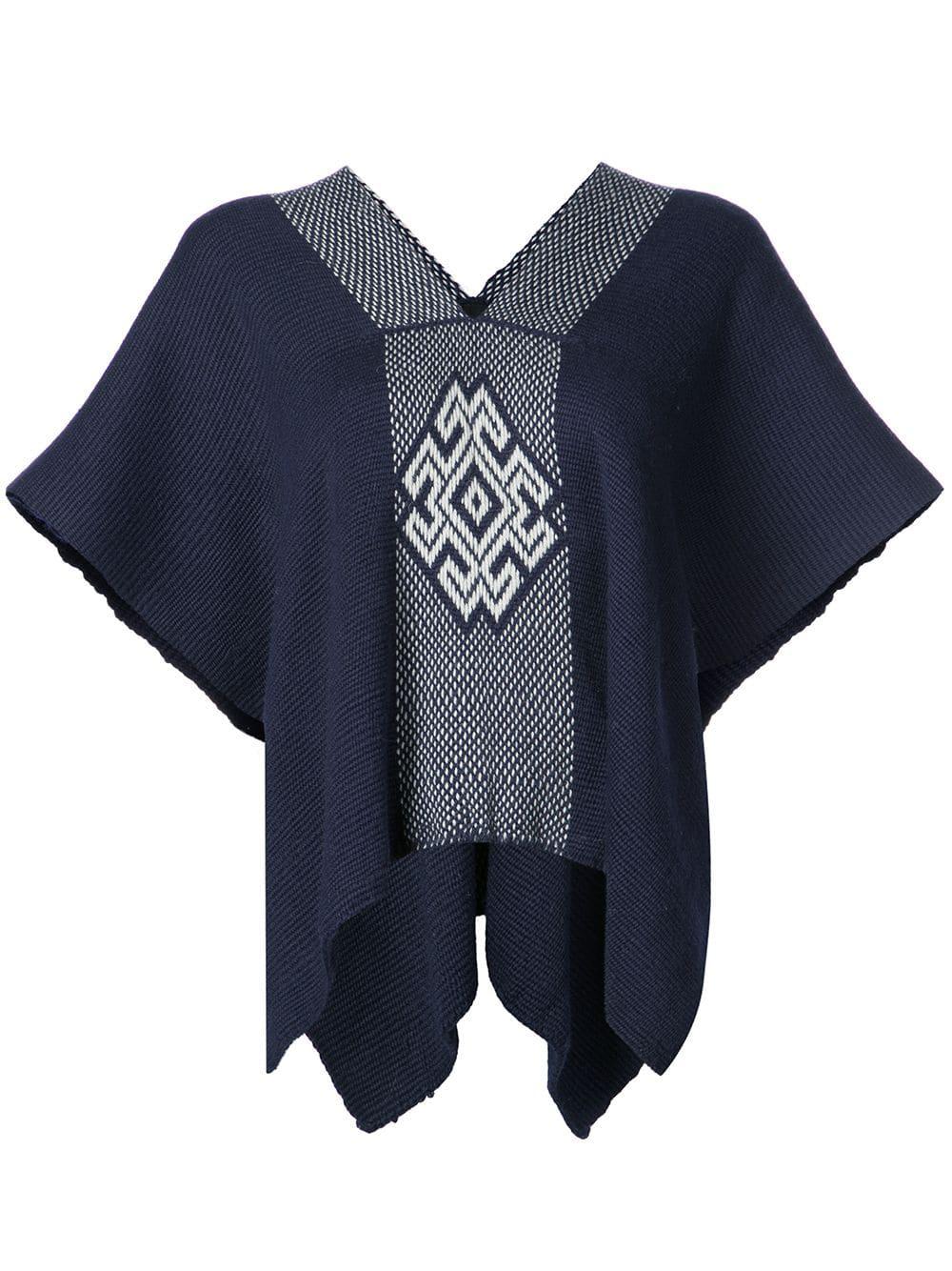 V-neck draped sleeved top by VOZ