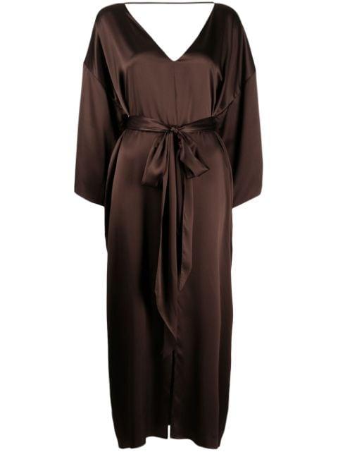 V-neck silk dress by VOZ