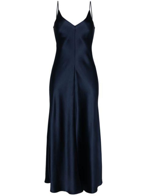 V-neck slip silk dress by VOZ