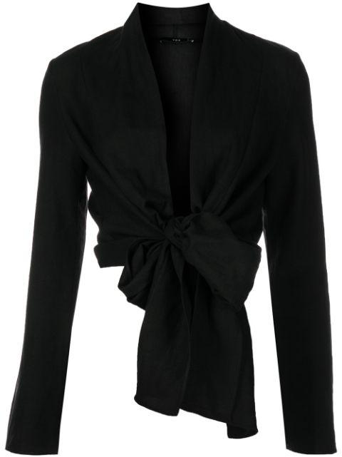 V-neck wrap blouse by VOZ
