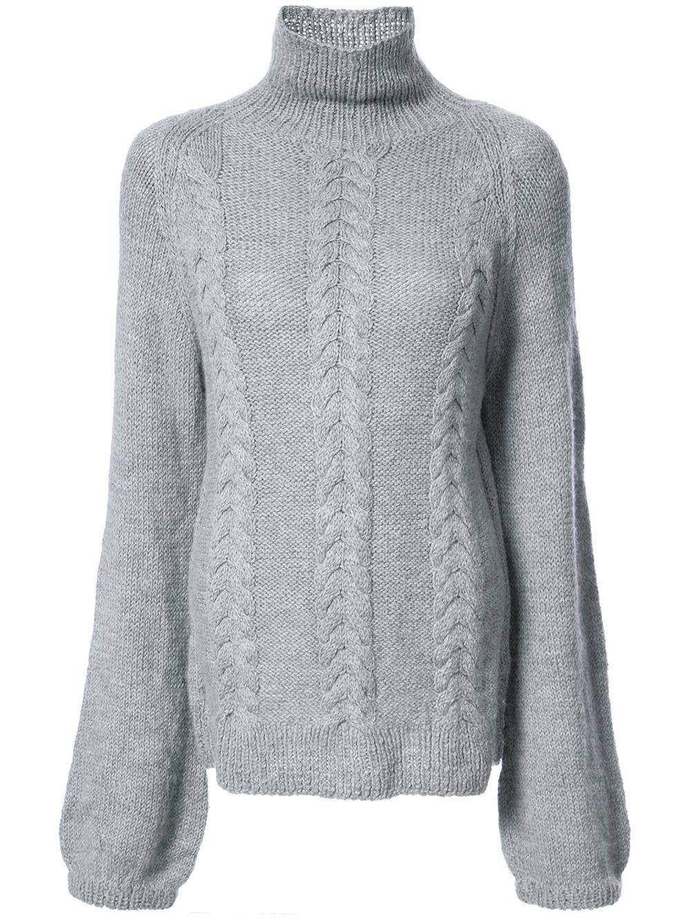 cable-knit turtleneck jumper by VOZ