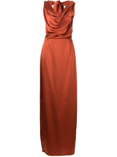 convertible halterneck silk dress by VOZ