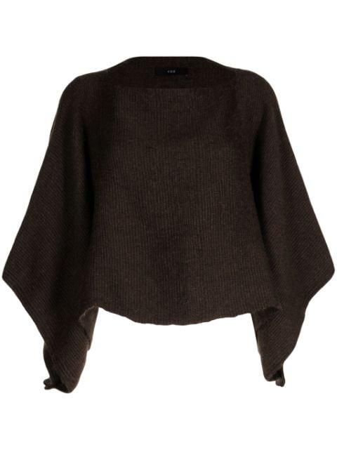 crew-neck alpaca wool cape by VOZ