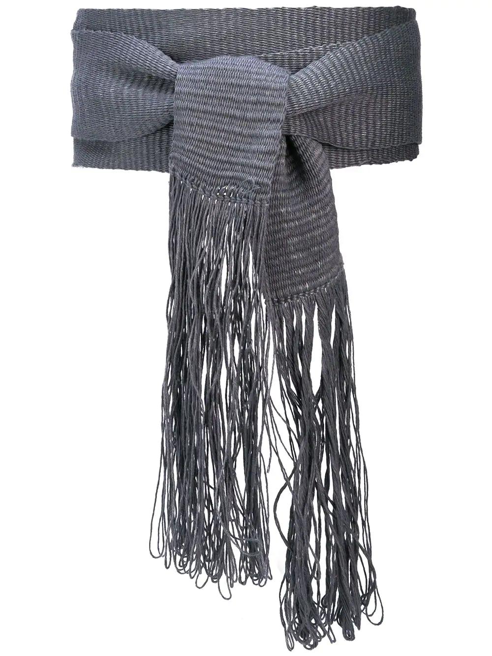 fringed wrap-style belt by VOZ