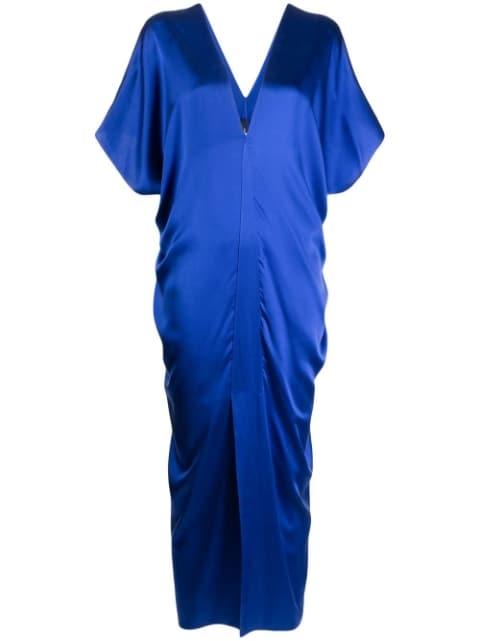 kaftan-style silk dress by VOZ