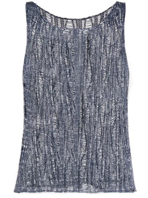 lace knit tank top by VOZ