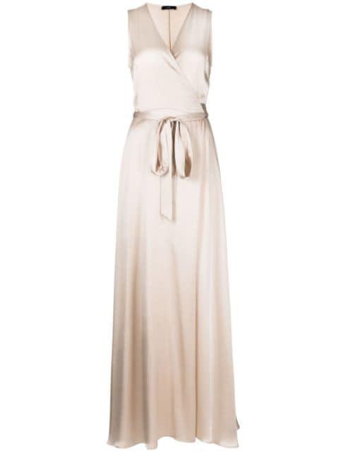 neck wrap-style maxi dress by VOZ
