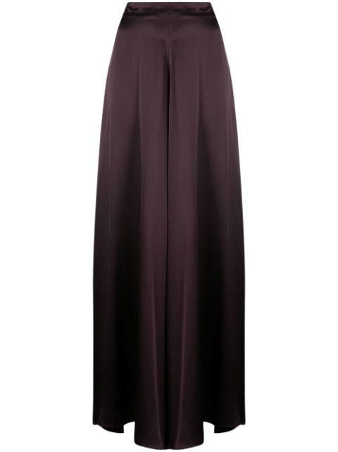 silk-satin palazzo trousers by VOZ