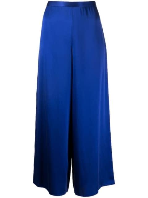 silk wide-leg trousers by VOZ