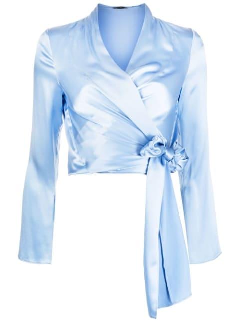 silk wrap blouse by VOZ
