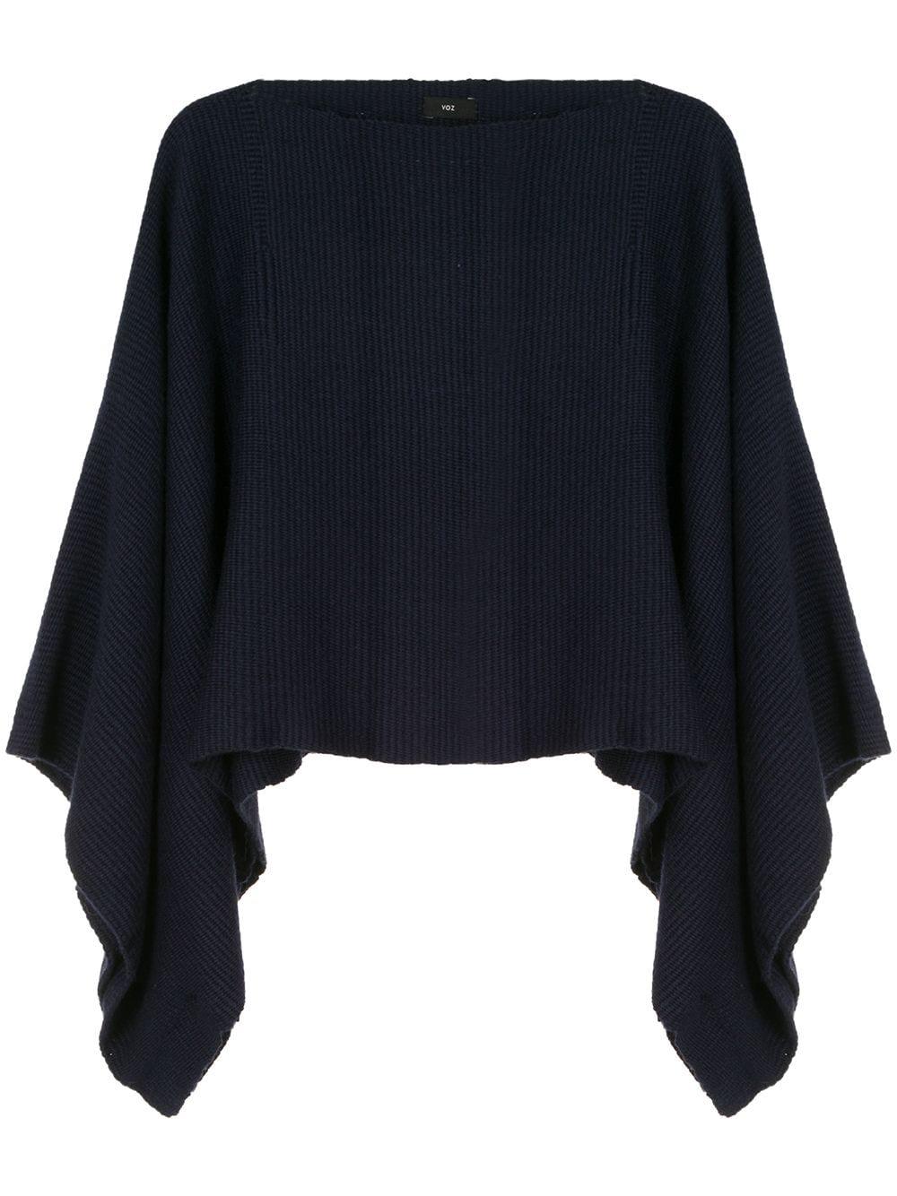 solid cropped jumper by VOZ