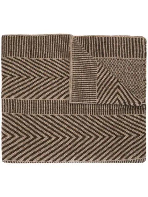 striped chevron shawl scarf by VOZ