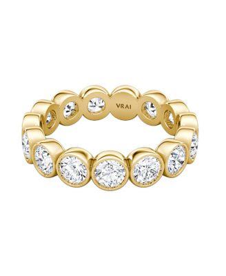 Bezel Eternity Band Ring  in 18K Gold by VRAI