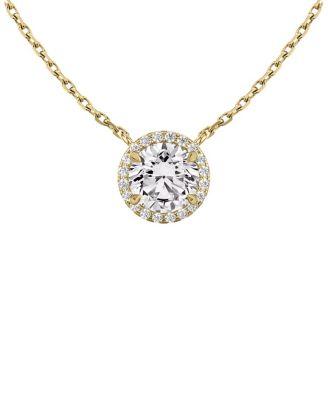 Halo Necklace in 14K Gold by VRAI