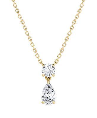Signature Duo Drop Necklace in 14K Yellow Gold by VRAI