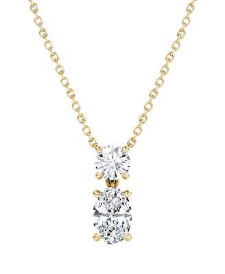 Signature Duo Drop Necklace in 14K Yellow Gold by VRAI