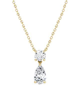 Signature Duo Drop Necklace in 14K Yellow Gold by VRAI