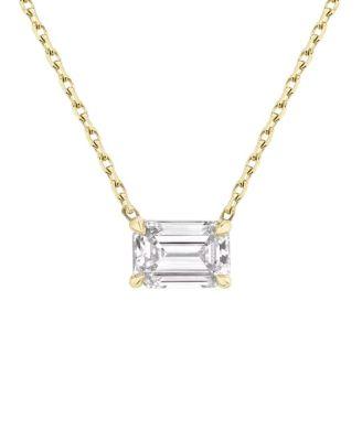 Solitaire Necklace in 14K Gold by VRAI