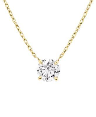 Solitaire Necklace in 14K Gold by VRAI