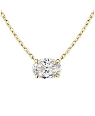Solitaire Necklace in 14K Gold by VRAI