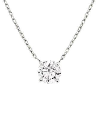 Solitaire Necklace in 14K Gold by VRAI