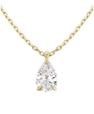 Solitaire Pendant in 14K Gold by VRAI