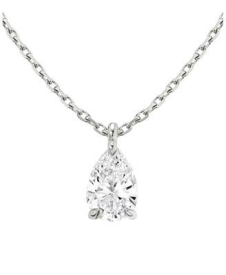 Solitaire Pendant in 14K Gold by VRAI