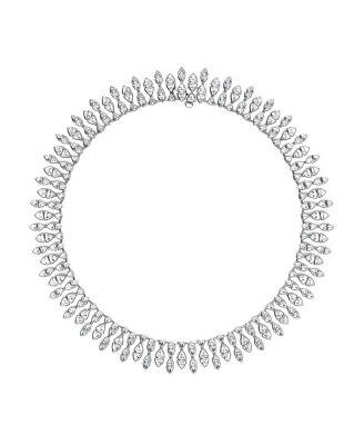 Trillion Cascade Necklace in 14K White Gold by VRAI