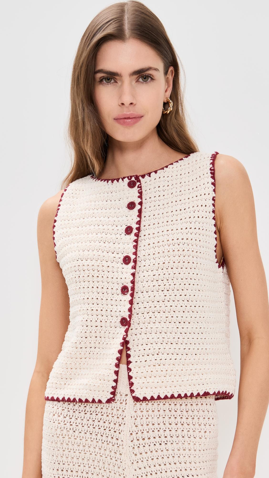 Stella Crochet Vest by VRG GRL