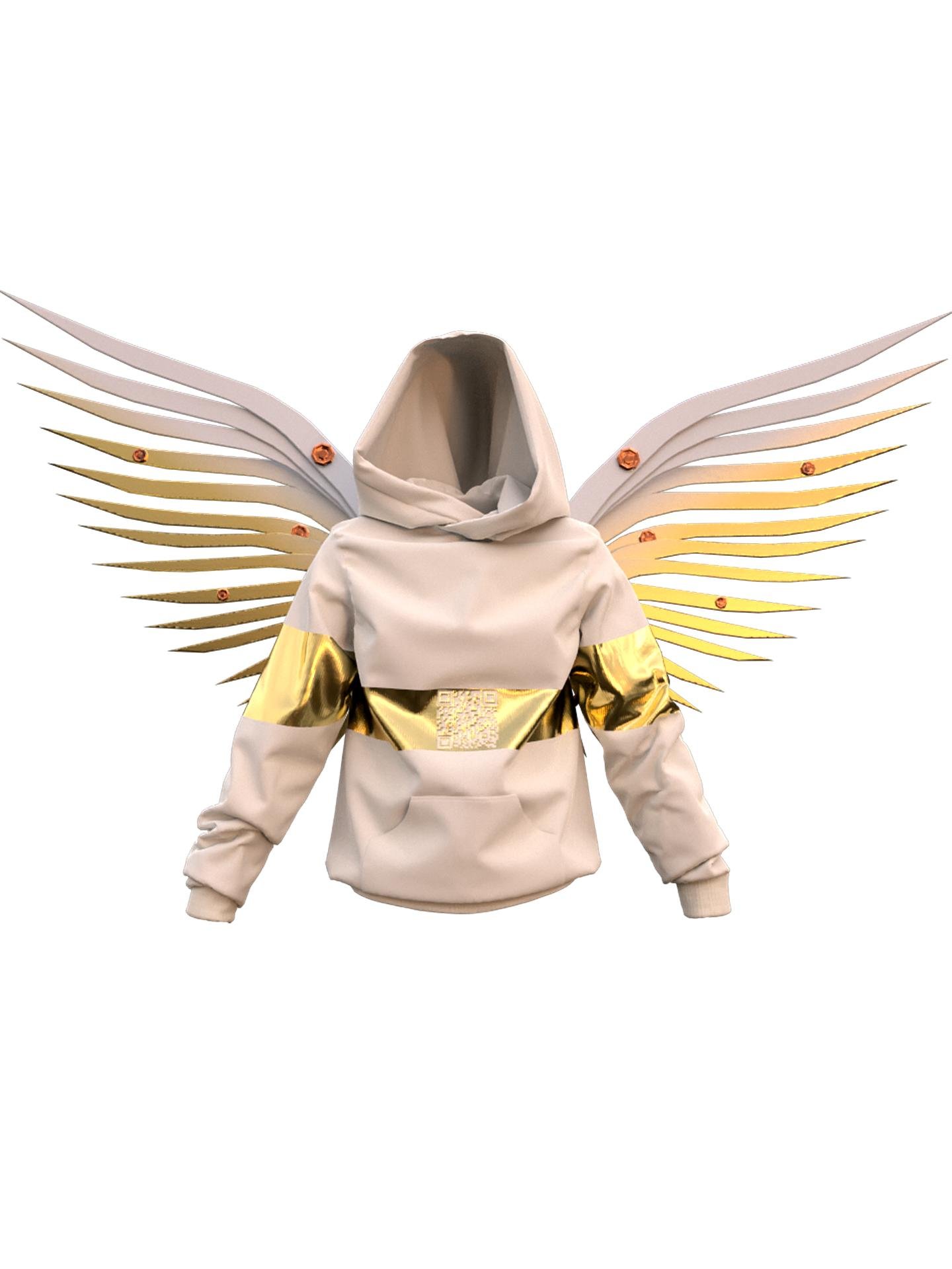 White-gold hoodie (man) by VSD COUTURE