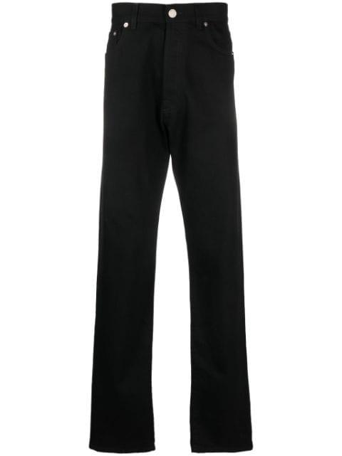 barcode-patch straight-leg jeans by VTMNTS