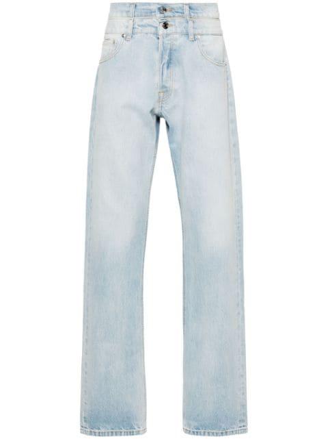 double-waistband straight-leg jeans by VTMNTS