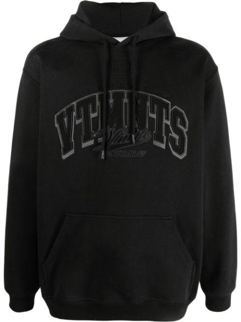 embroidered-logo long-sleeve hoodie by VTMNTS