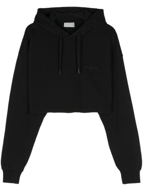 logo-embroidered crop hoodie by VTMNTS