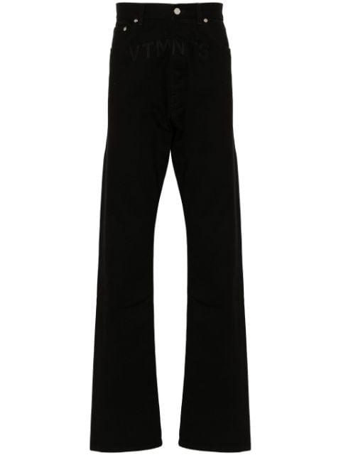 logo-embroidered straight-leg jeans by VTMNTS