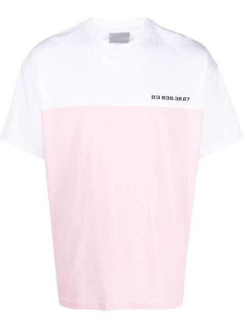logo-print colour-block T-shirt by VTMNTS