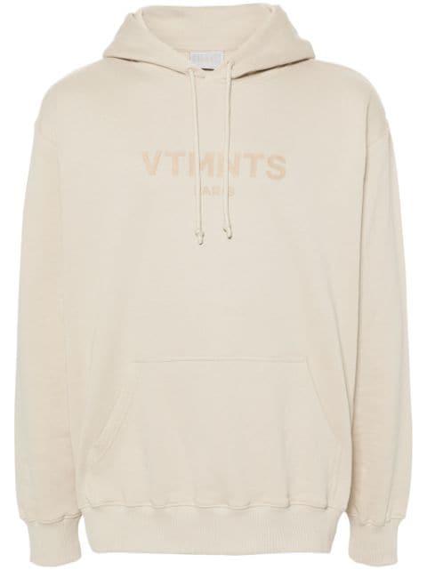 logo-print cotton hoodie by VTMNTS