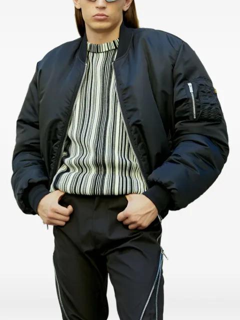 stripe-pattern ribbed sweater by VTMNTS